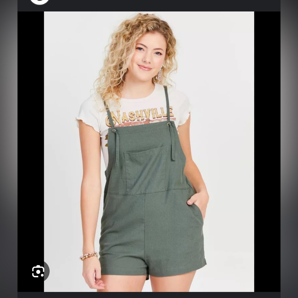 Altar’d State Jane Shortalls - Olive